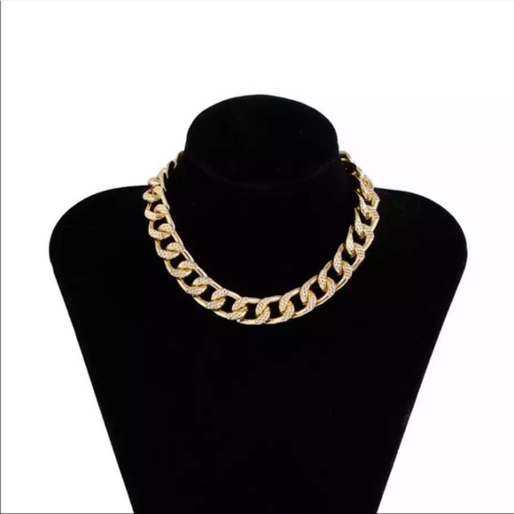 New 18k Gold Cuban Chunky Necklace - Picture 3 of 5